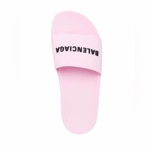 Balenciaga Light Pink pool Logo Slides 8/9 Vguc